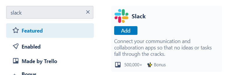Add Slack Power-Up on Trello